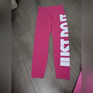 New Pink Nike 'Just Do It ' Leggings Size Small Perfect Condition